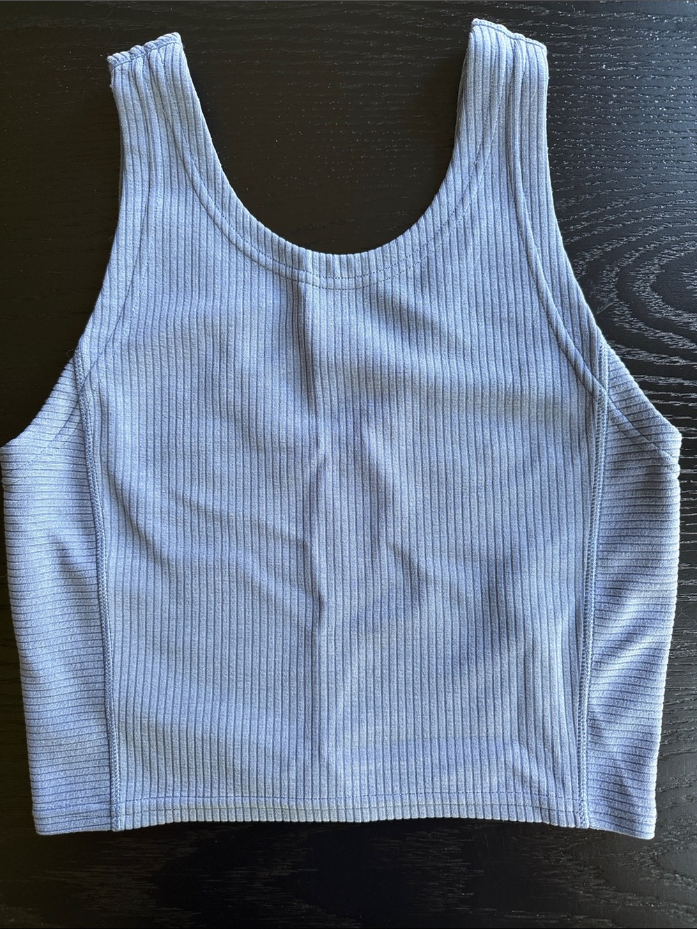 Lulu Lemon Ribbed Crop Tank Top - Light Blue